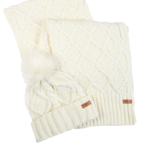 Barbour Ladies Ridley hat and scarf gift set