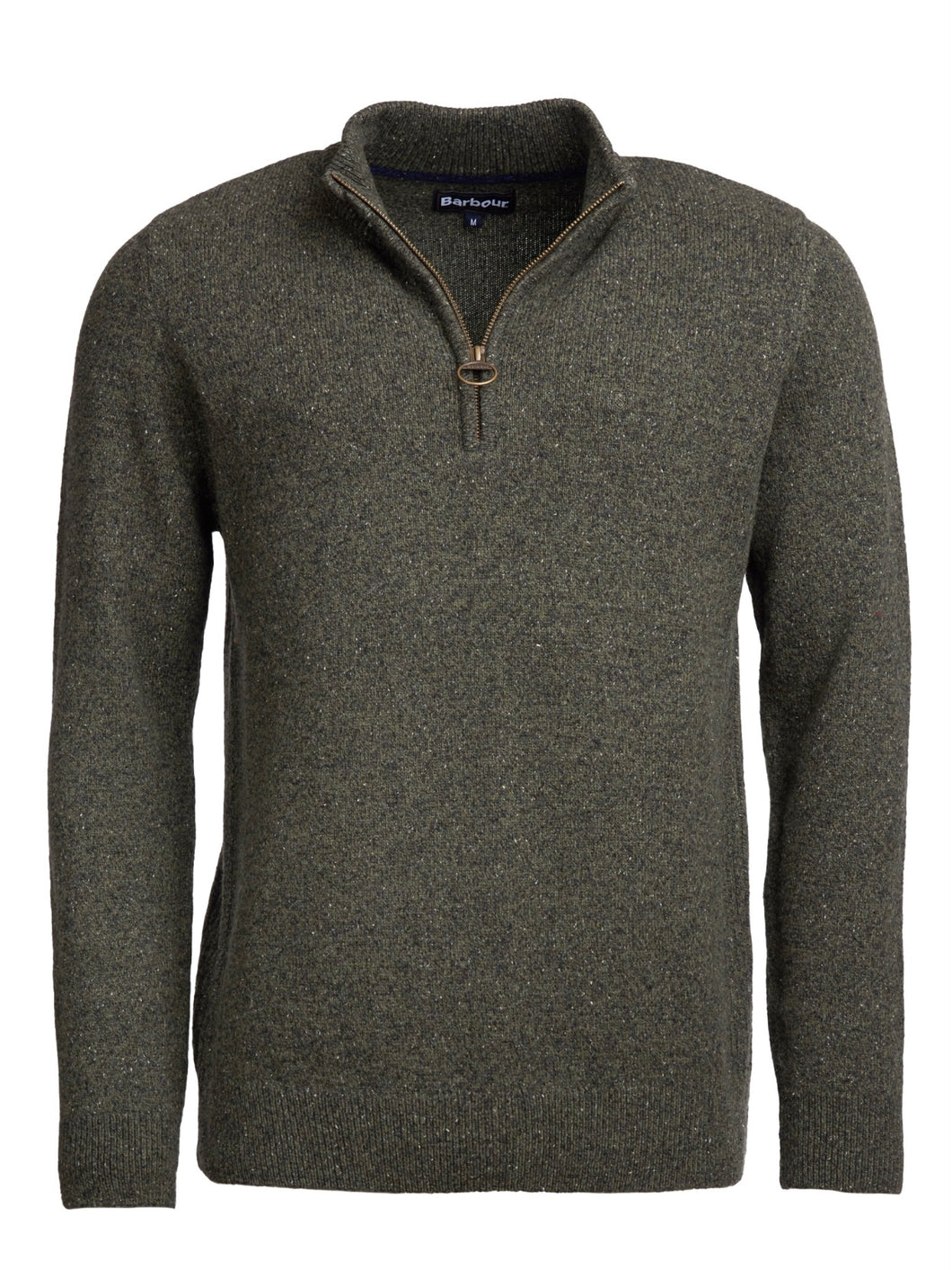 Barbour Mens Tisbury Half Zip in Seaweed