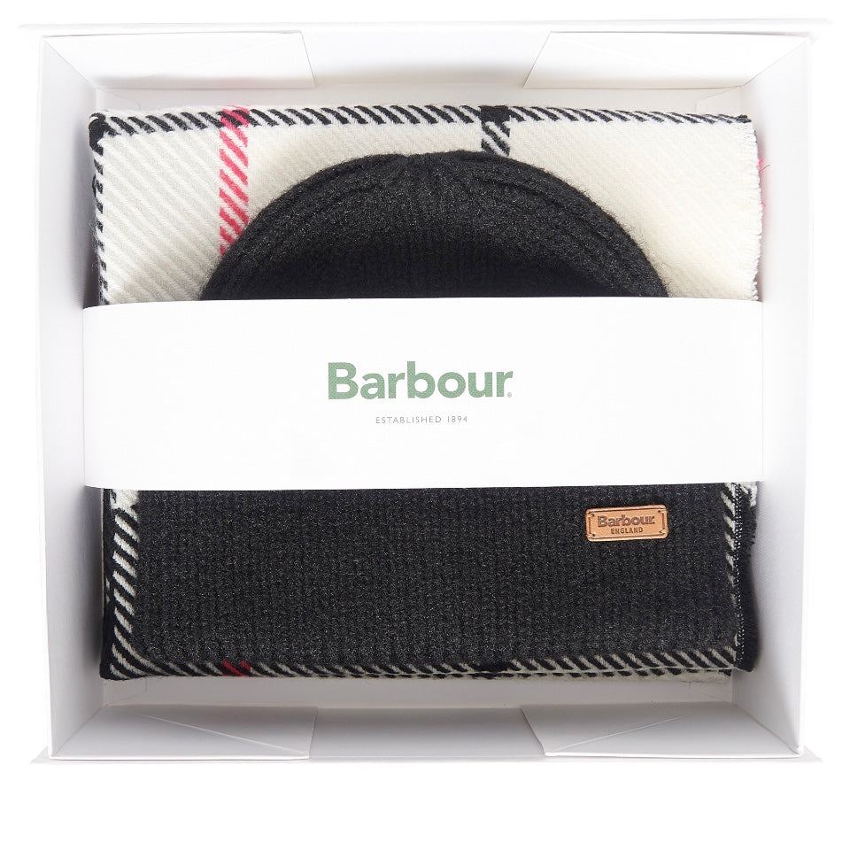 Barbour Ladies Pendle hat and scarf gift set